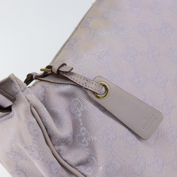 Authentic GUCCI GG Canvas Shoulder Bag Purple Gold 92699 - Picture 7 of 16